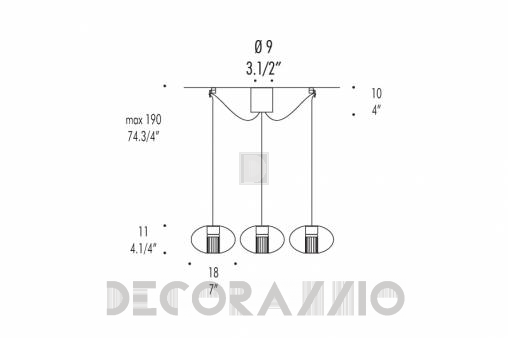 Светильник  потолочный подвесной (Люстра) Leucos Fairy - 0003271