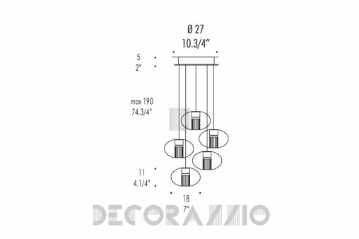 Светильник  потолочный подвесной (Люстра) Leucos Fairy - 0003275