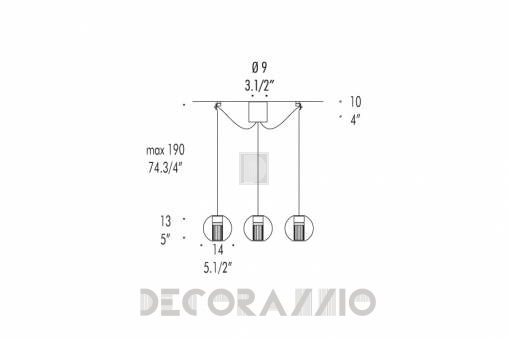 Светильник  потолочный подвесной (Люстра) Leucos Fairy - 0003278