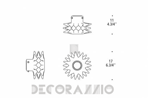 Светильник  потолочный накладной (Светильник потолочный) Leucos Kuk - 0003780