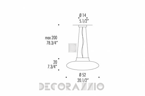 Светильник  потолочный подвесной (Люстра) Leucos Mild - 0004230