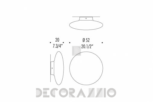 Светильник  настенный накладной (Светильник) Leucos Mild - 0004228