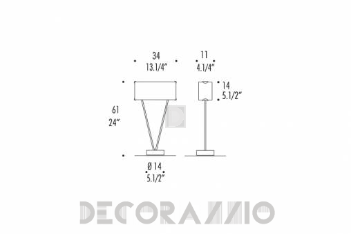 Светильник  настольный (Настольная лампа) Leucos Vittoria - 0004046