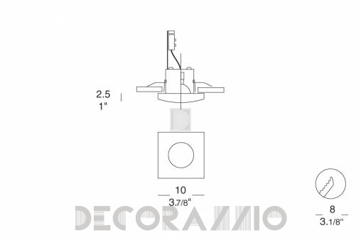 Светильник  потолочный врезной (Светильник точечный) Leucos Quasar - 0002250