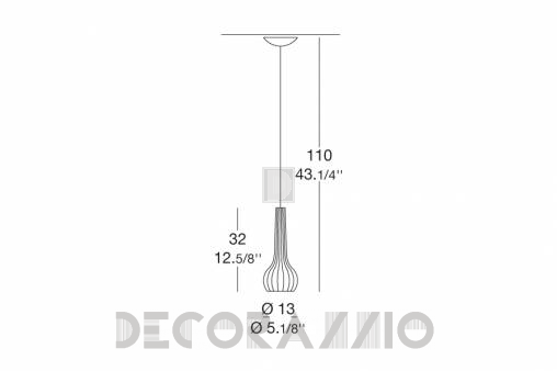 Светильник  потолочный подвесной (Люстра) Leucos Athena - 0000431