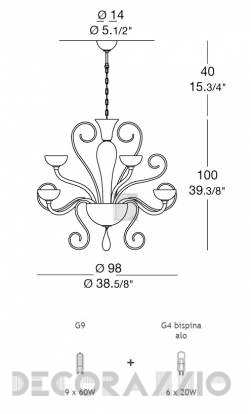 Светильник  потолочный подвесной (Люстра) Leucos Bolero - 0000755