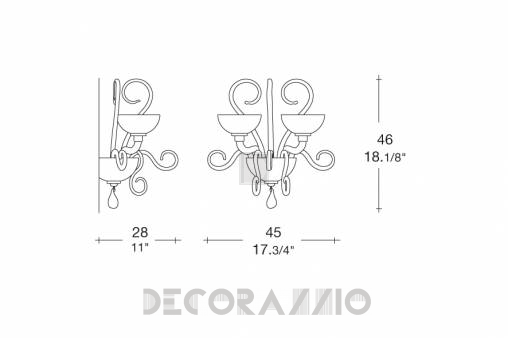 Светильник  настенный накладной (Бра) Leucos Bolero - 0000532