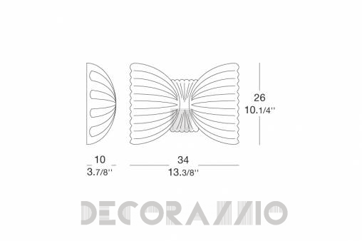 Светильник  настенный накладной (Бра) Leucos Butterfly - 0000513