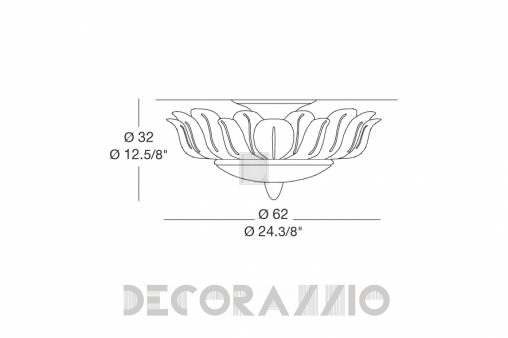 Светильник  потолочный накладной (Светильник потолочный) Leucos Orseolo - 0000400