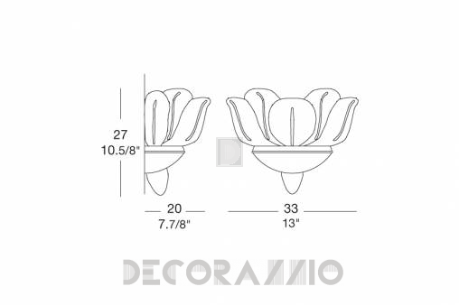 Светильник  настенный накладной (Бра) Leucos Orseolo - 0000613