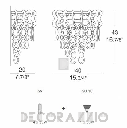 Светильник  настенный накладной (Бра) Leucos Several - 0000590