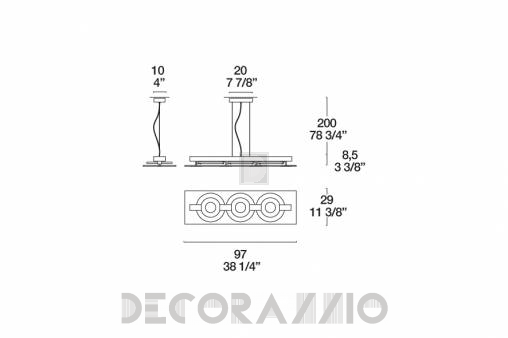 Светильник  потолочный подвесной (Люстра) Leucos O-Sound - 0001633