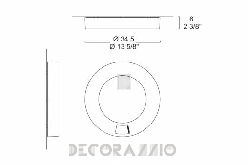 Светильник  настенный накладной (Бра) Leucos Bluma - 0002701