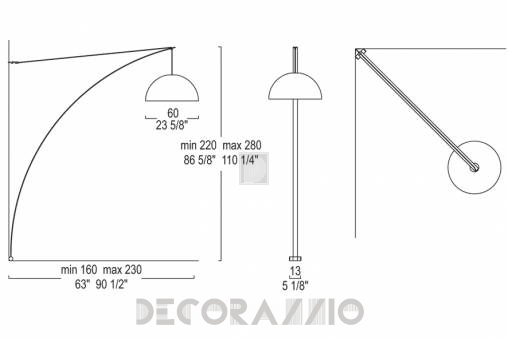 Светильник  напольный (Торшер) Leucos Bow - 2570086380000