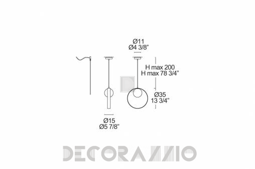 Светильник  потолочный подвесной (Люстра) Leucos Giuko - 0001626