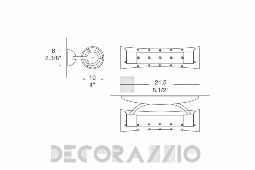 Светильник  настенный накладной (Бра) Leucos Ila - 0002682