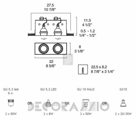 Светильник  потолочный врезной (Спот) Leucos SD - 0000910