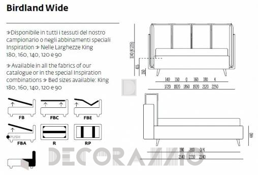 Кровать двуспальная Noctis Birdland - XLT2518H27LR