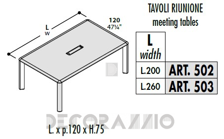 Стол для переговоров LAS Mobili Iulio - Iulio HG - ART. 502