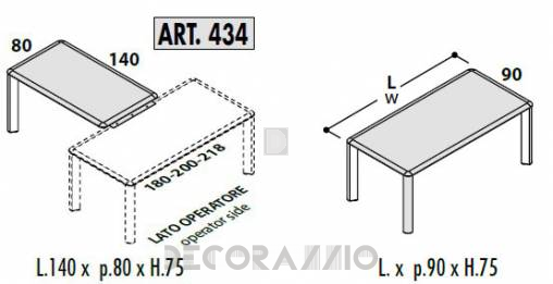 Письменный стол LAS Mobili Iulio - Iulio HG - ART. 434-180