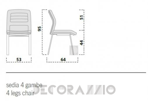 Стул Forsit by LAS Neo - neo-4-legs-chair