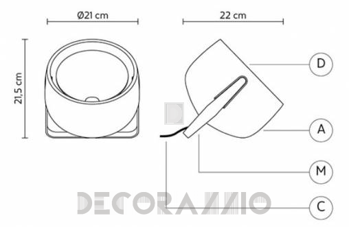 Светильник  настольный/напольный (Светильник) Karman Bag - CT154 CR INT