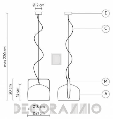 Светильник  потолочный подвесной (Люстра) Karman Bag - SE154 CB INT