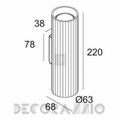 Светильник  настенный накладной (Бра) Delta Light HEDRA - 472 362 00 B