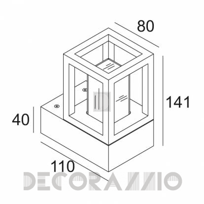 Светильник уличный настенный накладной (Бра уличное) Delta Light Montur - 232 022 82 B