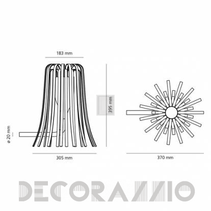 Светильник  настенный накладной (Бра) Artemide Parrucca - parrucca