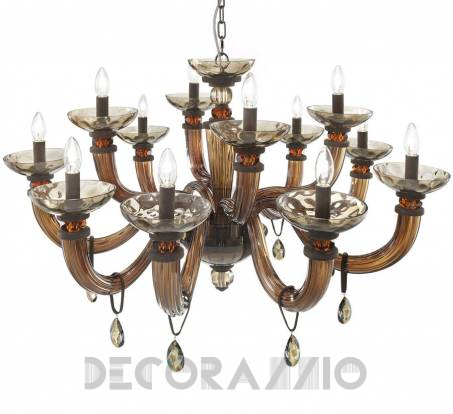 Светильник  потолочный подвесной (Люстра) Euroluce Dahlia - dahlia-L8+4-brown