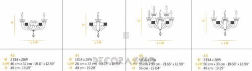 Светильник  настенный накладной (Бра) Euroluce Desiderio - desiderio-A2