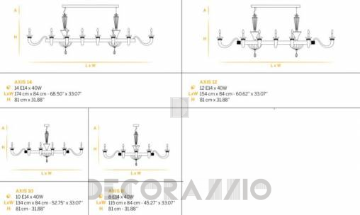 Светильник  потолочный подвесной (Люстра) Euroluce Desiderio - desiderio-axis14