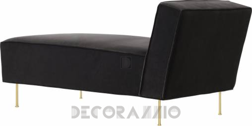 Шезлонг Gubi Modern Line Collection - ChaiseLongue_Brass_VellutoCotone130