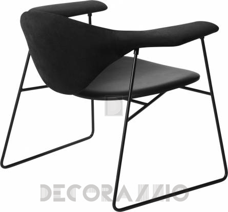 Кресло Gubi Masculo Lounge Chair - Sledge_Black_BlackSuede