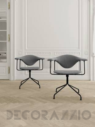 Кресло офисное Gubi Masculo Meeting Chair - BlackChrome_BlackLeather