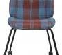 Кресло офисное Gubi Beetle Meeting Chair - 4LegsCastors_Black_DedarPlayfullPlaidT15015