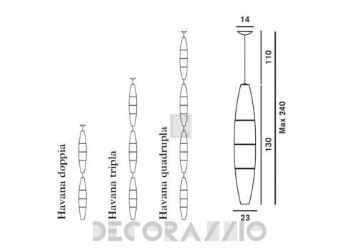 Светильник  потолочный подвесной (Люстра) Foscarini Havana - havana-suspension