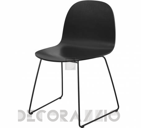 Стул Gubi 2D Dining Chair - Sledgebase_Black_BlackStainedBeech