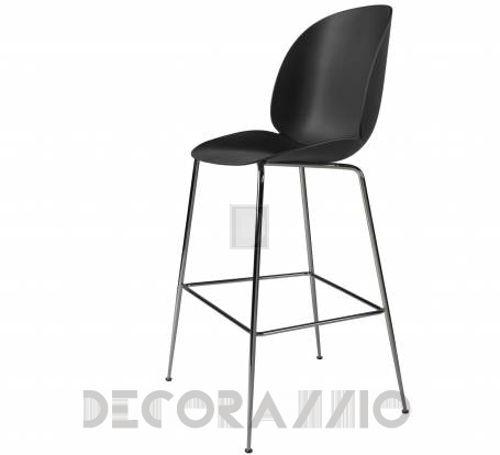 Стул барный Gubi Beetle Counter Chair - 75_BlackChrome_Black