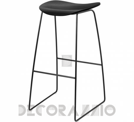 Стул барный Gubi 2D Bar Stool - Sledge_Black_BlackStainedBeech