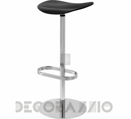 Стул барный Gubi 2D Bar Stool - Swivel_Chrome_BlackStainedBeech