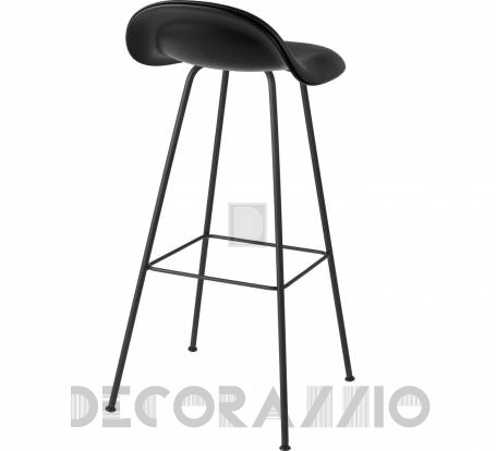 Стул барный Gubi 3D Bar Stool - BarStool_Hirek_Black_Leather