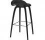 Стул барный Gubi 3D Bar Stool - BarStool_75_Hirek_Black_Leather