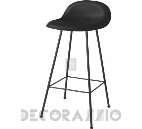 Стул барный Gubi 3D Counter Stool - 65_CenterBase_Black