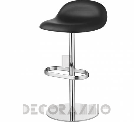 Стул барный Gubi 3D Counter Stool - SwivelBase_Chrome_Leather