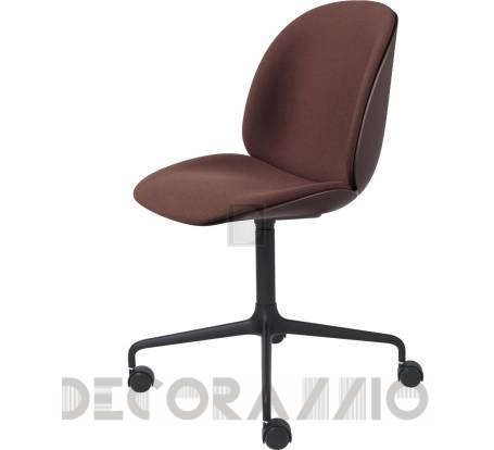 Кресло офисное Gubi Beetle Meeting Chair - 4StarCastors_Black_DarkPink