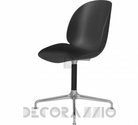 Кресло офисное Gubi Beetle Meeting Chair - 4StarSwivel_Alu_Black