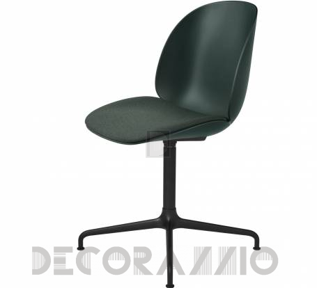 Кресло офисное Gubi Beetle Meeting Chair - 4StarSwivel_Black_Green_Messenger