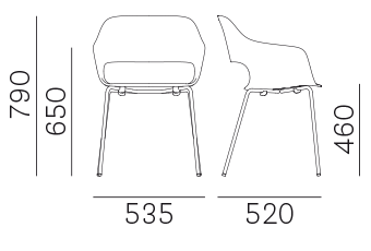 Кресло Pedrali Babila - 2735_NE